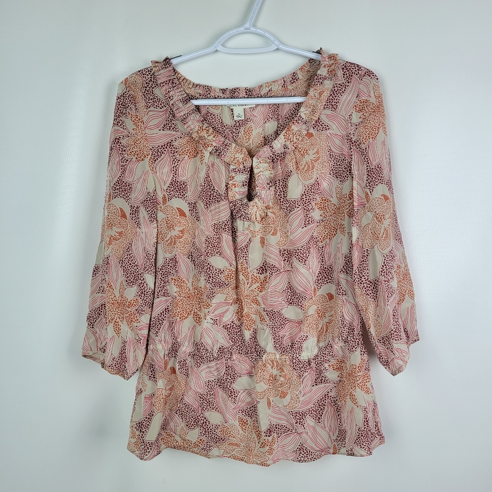 Banana Republic 100% Silk Blouse Top Sz Small